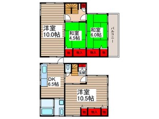 松戸賃貸戸建の物件間取画像